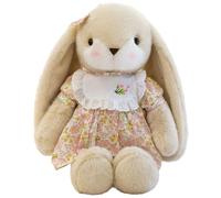 HOMEXYLYL Bunny Plush Toy, Lop Eared Rabbit Stuffed Animal in Floral Dress | Home Decor, Easter Birthday Ideal Gift for Kids Girls Women(Beige,45cm/18in)