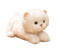 HOMEXYLYL Cat Plush, Cute Lying Pose Kitten Plush Stuffed Animal Toy Soft and Huggable Gift for Kids and Adults(Grey)