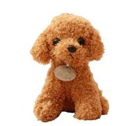 HOMEXYLYL Dogs Plush, Curvy Puppies Cute Soft Kawaii Adorable Birthday for Adults and Children(Brownness,20cm/7.9in)