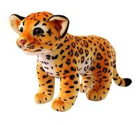 HOMEXYLYL Leopard Plush, Realistic Stuffed Animal, Lifelike Cheetah Snow Soft Cat for Birthday Christmas Boy Girl Adult Gift Decor Kids(Yellow,27cm/10.6")