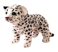 HOMEXYLYL Leopard Plush, Realistic Stuffed Animal, Lifelike Cheetah Snow Soft Cat for Birthday Christmas Boy Girl Adult Gift Decor Kids(White,27cm/10.6")