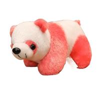 HOMEXYLYL Lying Down Panda Plush, Adorable Realistic Stuffed Animal for Kids Birthday Gift and Cuddle(Pink,36cm/14.1in)