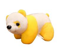 HOMEXYLYL Lying Down Panda Plush, Adorable Realistic Stuffed Animal for Kids Birthday Gift and Cuddle(Yellow,30cm/11.8in)