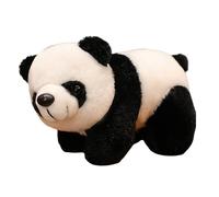 HOMEXYLYL Lying Down Panda Plush, Adorable Realistic Stuffed Animal for Kids Birthday Gift and Cuddle(Black,30cm/11.8in)
