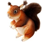 HOMEXYLYL Realistic Squirrel Stuffed Animal, 7.8" Lifelike Soft Squirrel Plush, Cuddly Toy Forest Friend for Kids Birthday Gift Christmas Decor