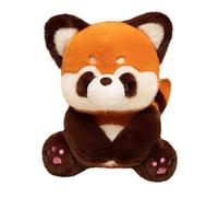 HOMEXYLYL Red Panda Plush, Adorable Sitting Stuffed Animal Cute Character Soft Fluffy Kids Gift Birthday Room Decor(25cm/9.8in)