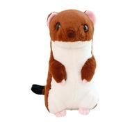 HOMEXYLYL Weasel Plush, Cartoon Short Tailed Cute Stuffed Animal Soft Huggable Gift Christmas Birthday Decor Ideal Kids Adults Girls Boys(Brown,48cm/18.9in)
