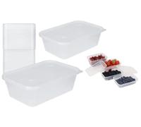 Homey Mart 50 x Food Storage Containers with Lids Airtight Everyday Use Premium Quality Clear Plastic Takeaway Freezer and Microwave Safe - 650ml