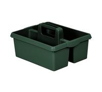 Homey Mart Kitchen Organiser Caddy with Handle - Heavy Duty Cleaning & Storage Tote, Dual Compartment 10L Capacity, Multi-Purpose for Cleaning, Gardening & DIY - Garden Green
