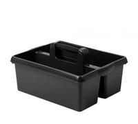 Homey Mart Kitchen Tidy Organiser Cleaning Caddy Multipurpose Cleaning Tools Storage Caddy with Strong Plastic Carry Handle - Black