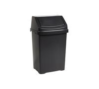 Homey Mart Large Dish Drainer, Rectangular Washing Bowl 39cm, Large Cutlery Tray, Sink Tidy Organiser, Kitchen Caddy, Square Bowl 32cm,Laundry Basket, 25L & 50L Swing bins - Black - 25L Swing Bin