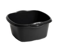 Homey Mart Large Dish Drainer, Rectangular Washing Bowl 39cm, Large Cutlery Tray, Sink Tidy Organiser, Kitchen Caddy, Square Bowl 32cm,Laundry Basket, 25L & 50L Swing bins - Black - Square Bowl 32cm