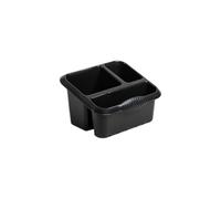 Homey Mart Large Dish Drainer, Rectangular Washing Bowl 39cm, Large Cutlery Tray, Sink Tidy Organiser, Kitchen Caddy, Square Bowl 32cm,Laundry Basket, 25L & 50L Swing bins - Black - Sink Tidy