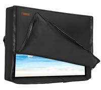 HOMEYA 3-Side Waterproof Zippered Box-Shaped Outdoor TV Cover 41-43 Inch, Waterproof, 600D Heavy Duty Oxford Weatherproof TV Enclosure Protector, Black
