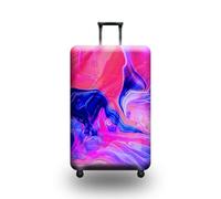 Homeyang Large Suitcase Cover Blue Purple Abstract Luggage Cover Washable Elastic Polyester Spandex Anti-Scratch Travel Quick Fix and Remove Suitcase Orotector Cover (XL)