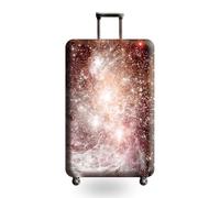 Homeyang Large Suitcase Cover Brown Starry Sky Luggage Cover Washable Elastic Polyester Spandex Anti-Scratch Travel Quick Fix and Remove Suitcase Orotector Cover (XL)