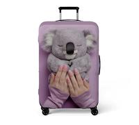 Homeyang Large Suitcase Cover Cartoon Koala Luggage Cover Washable Elastic Polyester Spandex Anti-Scratch Travel Quick Fix and Remove Suitcase Orotector Cover (XL)