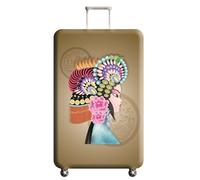Homeyang Large Suitcase Cover Chinese Drama Blue Luggage Cover Washable Elastic Polyester Spandex Anti-Scratch Travel Quick Fix and Remove Suitcase Orotector Cover (XL)