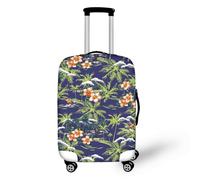 Homeyang Large Suitcase Cover Green Tropical Tree Luggage Cover Washable Elastic Polyester Spandex Anti-Scratch Travel Quick Fix and Remove Suitcase Orotector Cover (L)