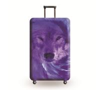 Homeyang Large Suitcase Cover Purple Abstract Animal Luggage Cover Washable Elastic Polyester Spandex Anti-Scratch Travel Quick Fix and Remove Suitcase Orotector Cover (XL)