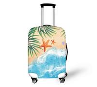 Homeyang Suitcase Cover Blue Starfish Travel Suitcase Covers Protectors Washable Polyester Spandex with Elastic Edges Scratch and Dust for 18-32 Inch Luggage Cover (M)