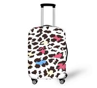 Homeyang Suitcase Cover Brown Cow Pattern Suitcase Covers Protectors for Travel Elastic Polyester Spandex Washable Scratch and Dust Protection Fit 18-32 Inch Luggage Cover (S)