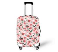 Homeyang Suitcase Cover Cute Pink Strawberry Travel Suitcase Covers Protectors Washable Polyester Spandex with Elastic Edges Scratch and Dust for 18-32 Inch Luggage Cover (M)