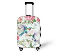 Homeyang Suitcase Cover Green Leaf Animals Travel Suitcase Covers Protectors Washable Polyester Spandex with Elastic Edges Scratch and Dust for 18-32 Inch Luggage Cover (S)