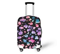 Homeyang Suitcase Cover Purple Blue Geometry Travel Suitcase Covers Protectors Washable Polyester Spandex with Elastic Edges Scratch and Dust for 18-32 Inch Luggage Cover (M)