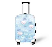 Homeyang Suitcase Cover Shell Blue Pink Travel Suitcase Covers Protectors Washable Polyester Spandex with Elastic Edges Scratch and Dust for 18-32 Inch Luggage Cover (S)