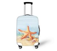 Homeyang Suitcase Cover Starfish Yellow Travel Suitcase Covers Protectors Washable Polyester Spandex with Elastic Edges Scratch and Dust for 18-32 Inch Luggage Cover (S)