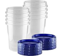 HomeyGear (32 oz - 8 Pack) Twist Top Food Deli Containers Screw And Seal Lids, Stackable Reusable Quality Plastic Storage Containers with Screw-on Lids - BPA Free