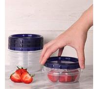 HomeyGear 4 Pack Twist Top Food Storage Containers Leak-Proof, Airtight Soup Storage Canisters with Screw & Seal Lids BPA-Free, Stackable, Reusable Kitchen Essentials 8-Ounce
