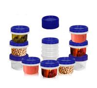 HomeyGear 4oz - 12 Pack Small Twist Top Food Storage Deli Containers Leak-Proof Airtight Storage Canisters with Screw & Seal Lids BPA-Free Stackable Reusable Kitchen Essentials Snack