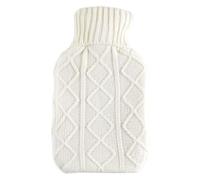 Homezone Cream Hot Water Bottle with Cover - Adults & Kids Hand & Foot Warmer - Heating Pad - Small - UK