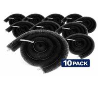 Homezone Gutter Guard Brush 10 x 4m Gutter Filter Guard Drain Guard Gutter Brush Pipe Cleaner Guttering Outdoor Garden Black Downpipe Leaves Brush Cleaner Leaf Cleaning Guards
