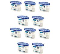 Pack of 10x 500ml Interior Dehumidifiers - for Stop Damp, Mildew, Mould Condensation Moisture Absorber Remover in Home Kitchen Wardrobe Bedroom Caravan Office Garage Bathroom, Basement