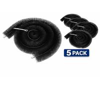 Homezone 5 x 4m Gutter Brush Guard Filter Drain Guard Gutter Brush Pipe Cleaner Guttering Outdoor Garden Black Downpipe Leaves Brush Cleaner Leaf Cleaning Guards
