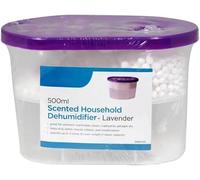 HomeZone 500ml Lavender Disposable Dehumidifier - Moisture Absorber & Condensation Damp Trap for Home, Bedroom, Bathroom & Caravan