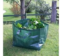 HomeZone 82L Reusable Garden Waste Bags - Set of 2 Heavy Duty Waterproof Refuse Sacks with Strong Handles - Tear Resistant Collapsible Garden Rubbish Bags for Grass, Leaves & Compost