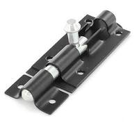 Homezone® black Door Lock Bolts 4", 6", 8", Steel Door Latch Slide Bolts Lock with Screws for Bathroom Bedroom Shed Garden Toilet, 4", 6", 8"