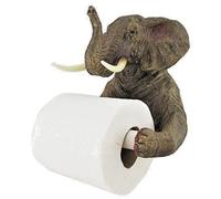 Homezone® Black Elephant Toilet Roll Holder Wall Mounted with Built Phone Holder Novelty Animal Bathroom Toilet Paper Holders Loo Roll Holder Toilet Tissue Holder Quirky Bathroom Accessories