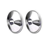 HomeZone Chrome Radiator Pipe Collars 15mm Pipe Hole Collars Cover Steel Wall Tap Plate Concealing Covers Home Decor DIY (2 Pack)