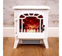 HomeZone Electric Fireplace with Camping Stove Feature LED Light, Adjustable Heat Electric Fire, Wall Mounted or Free Standing Design, Energy Efficient Heater Home Improvement 2 heat settings 1850w