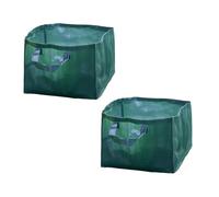Homezone Garden Mile® 2x Large Capacity Reusable Green Garden Waste Refuse Sack Bags With Handles Shower Proof Tear Resistant Grass Bag Compost Autumn Leaves Collector Home Recycling Bag