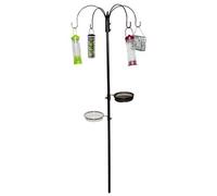 Homezone Garden Mile® Deluxe 170cm Wild Bird Feeding Station with Hanging Feeders Water & Seed Tray Perfect for Gardens Outdoor Feeder Table With Ground Spike Base