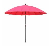 2m Garden Parasol with Aluminium Tilting and Crank Handle, Sunshade