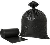 HomeZone Heavy Duty Refuse Sacks 50 Pack 60L - Extra Strong 33 Micron Black Bin Liners for Household, Garden, Office & General Waste Disposal