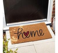 HomeZone Home Coir Doormat 45 x 75 cm, Natural Coconut Fibre