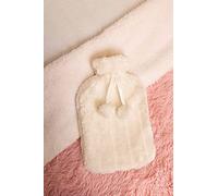 Homezone Cream Hot Water Bottle with Cover Fluffy Hot Water Bottle Mini Hot Water Bottle with Cover Hotwater Bottle for Women Men Foot Warmer Heating Pad Small Hot Water Bottle with Cover UK